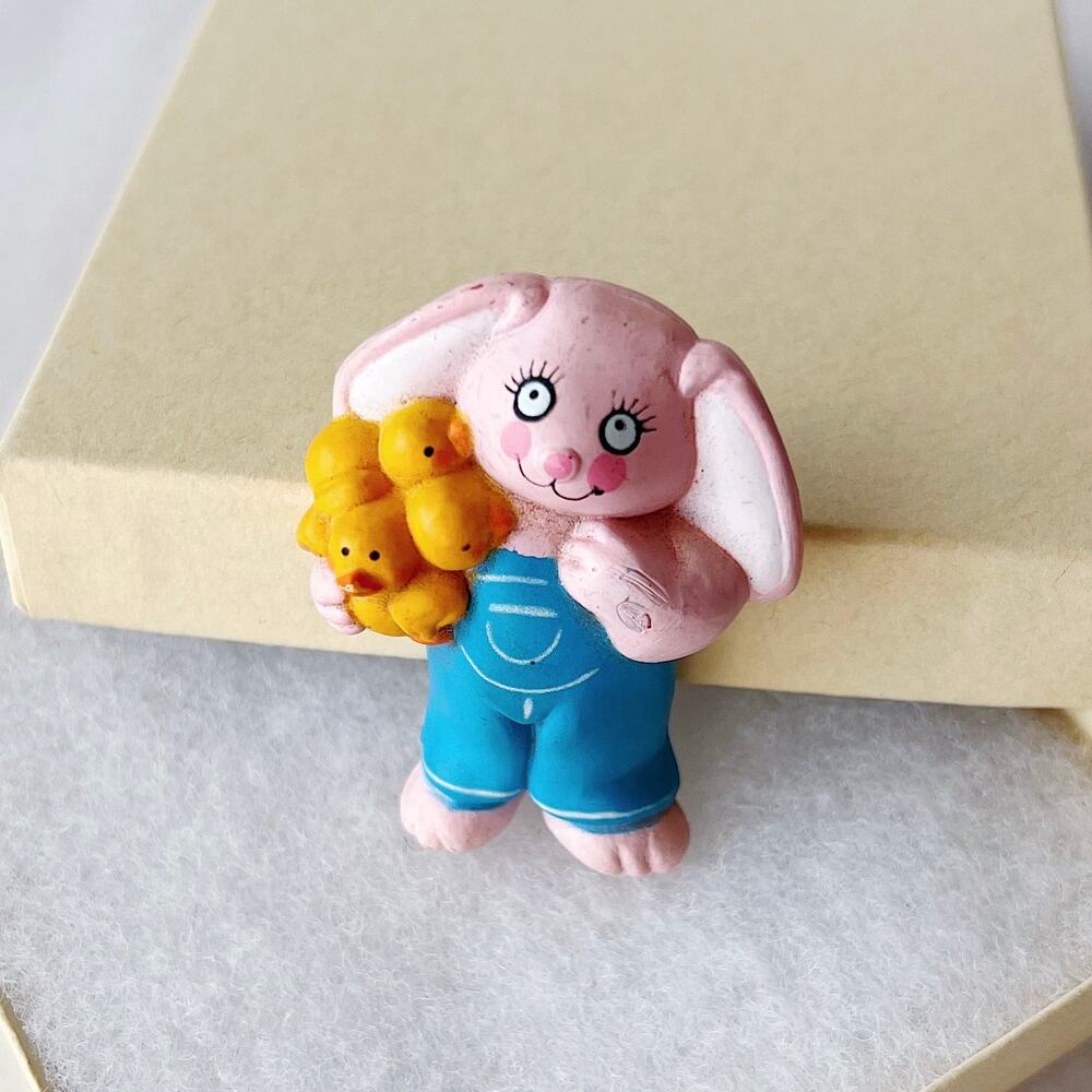 Vintage Easter Unlimited Pink Bunny Pin S. Lehman